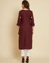 Brown Soft Slub Cotton Na Straight Salwar Kameez