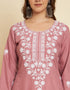 Pink Soft Slub Cotton Na Straight Back View