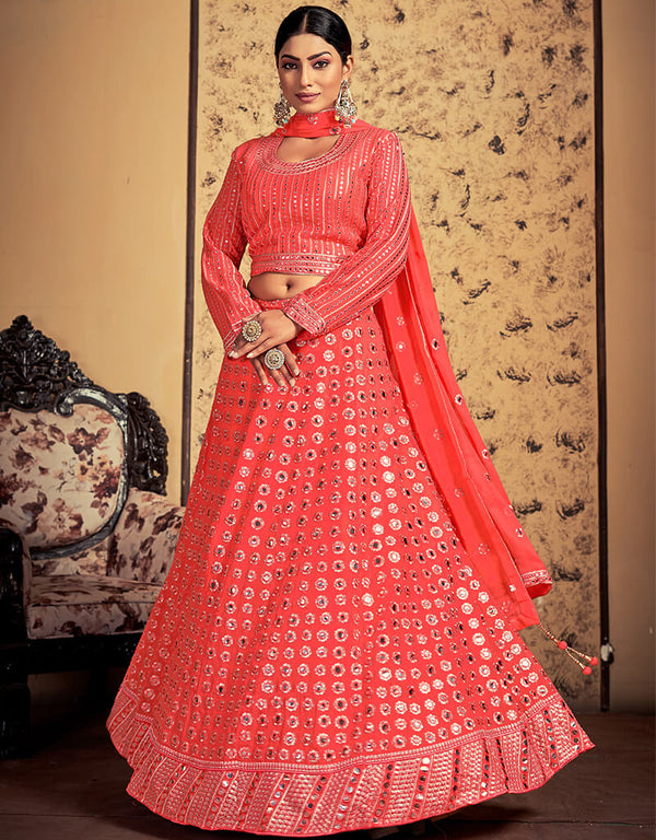 Neon Art Silk Lehenga Choli