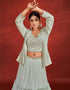 Sage Georgette Lehenga Choli Salwar Kameez