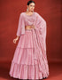 Pink Georgette Lehenga Choli
