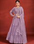 Lilac Georgette Lehenga Choli
