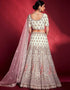 White Soft Silk Lehenga Choli Back View