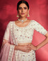 White Georgette Lehenga Choli Salwar Kameez