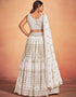 White Georgette Lehenga Choli Closure View
