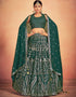 Green Georgette Lehenga Choli