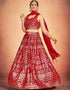Red Georgette Lehenga Choli