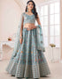 Turquoise Art Silk Lehenga Choli