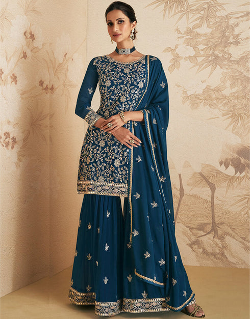 Rama Georgette Sharara Suit