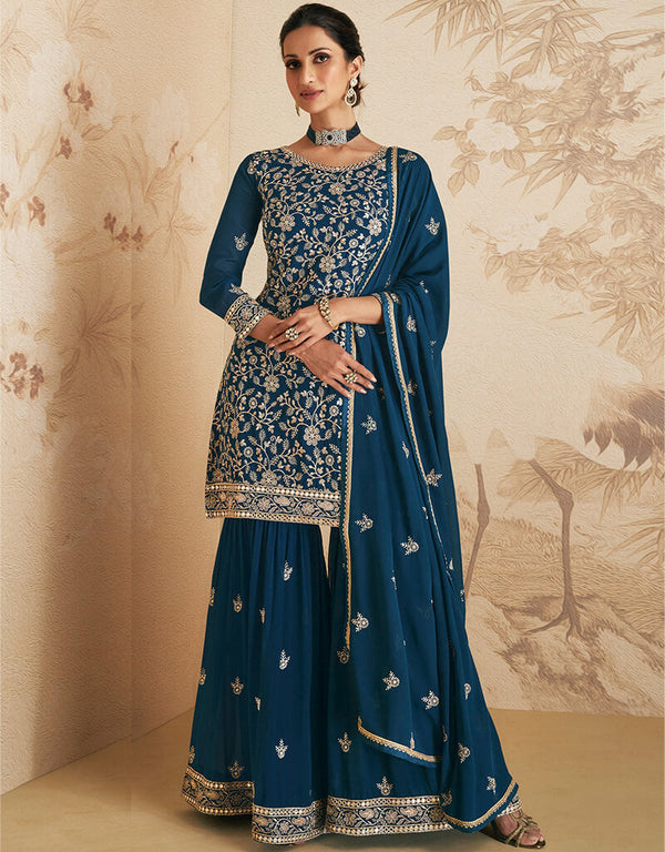 Rama Georgette Sharara Suit