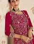 Pink Georgette Sharara Suit Closure View