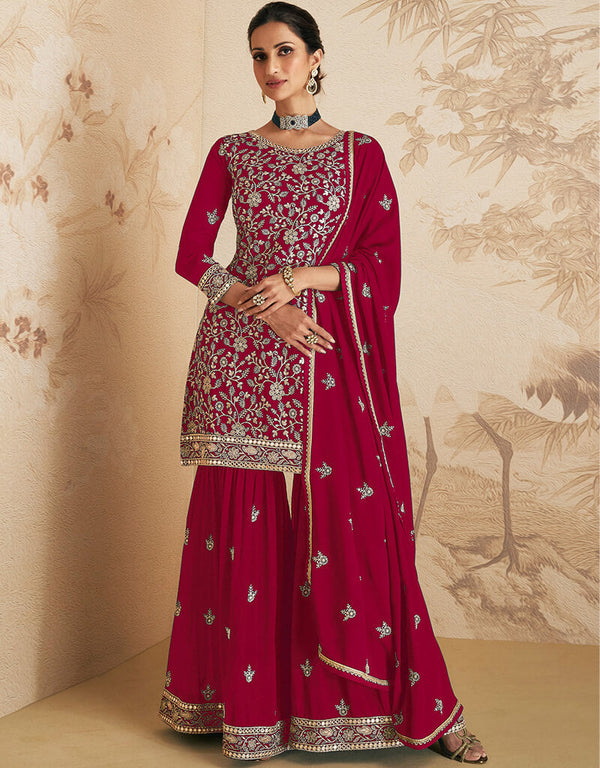 Pink Georgette Sharara Suit