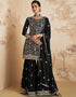 Black Georgette Sharara Suit