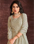 Pista Georgette N/A Anarkali Back View