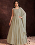 Pista Georgette N/A Anarkali