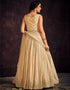 Cream Georgette N/A Anarkali Back View