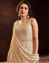 Cream Georgette N/A Anarkali Salwar Kameez