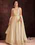 Cream Georgette N/A Anarkali