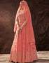 Coral Georgette N/A Anarkali Closure View