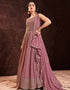 Mauve Georgette N/A Anarkali Closure View