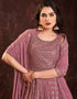 Mauve Georgette N/A Anarkali Salwar Kameez