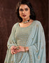 Light Blue Georgette N/A Anarkali Salwar Kameez