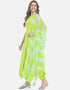 Green Viscose Rayon Pant Anarkali Closure View