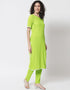 Green Viscose Rayon Pant Anarkali Back View