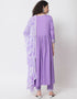 Purple Viscose Rayon Pant Anarkali Salwar Kameez