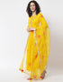 Yellow Viscose Rayon Pant Anarkali Back View