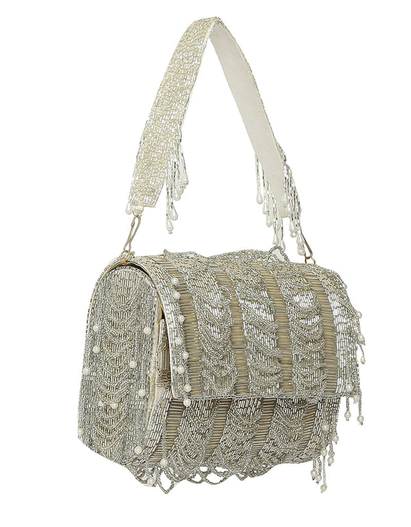 Yellow Heavy Designer Handworked Clutches-Accessories