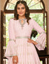 Light Pink Chinon Lehenga Suit Closure View