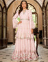 Light Pink Chinon Lehenga Suit