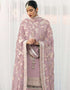 Mauve Faux Georgette Palazzo Suit Closure View