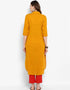 Mustard Viscose Rayon Pant Straight Back View