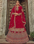 Red Wine Georgette Lehenga Suit