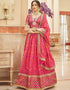 Pink Organza Lehenga Choli Closure View