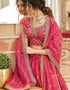 Pink Organza Lehenga Choli Salwar Kameez