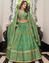 Pista Organza Lehenga Choli