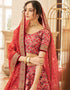 Red Art Silk Lehenga Choli Back View