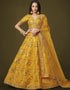 Yellow Slub Silk Lehenga Choli