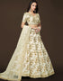 White Slub Silk Lehenga Choli Closure View
