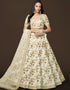 White Slub Silk Lehenga Choli