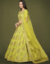 Neon Slub Silk Lehenga Choli Closure View