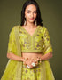 Neon Slub Silk Lehenga Choli Salwar Kameez