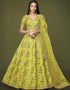 Neon Slub Silk Lehenga Choli