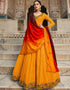 Yellow Georgette N/A Gown
