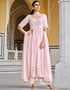 Pink Georgette Palazzo Anarkali