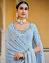 Sky Georgette Palazzo Anarkali Salwar Kameez
