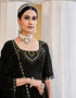 Black Georgette Palazzo Anarkali Back View